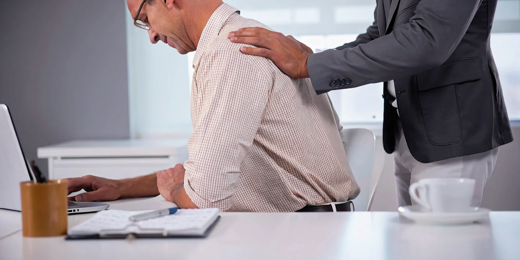 Veteran with back pain getting help with a VA claim.