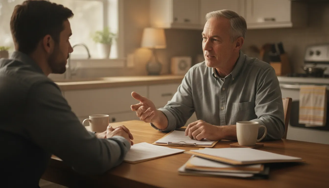 Veteran mentor coaching a veteran through a PTSD VA claim
