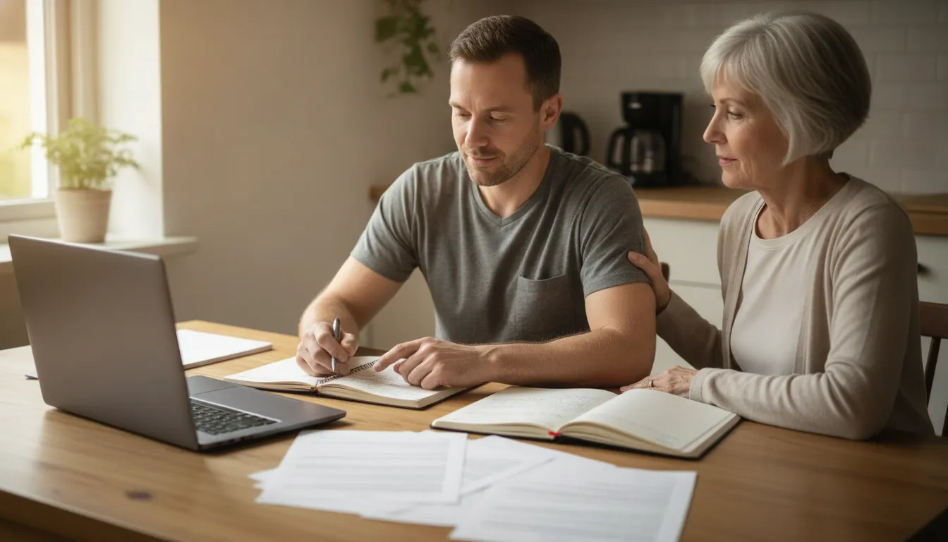 Veteran documenting anxiety VA rating evidence with support at home