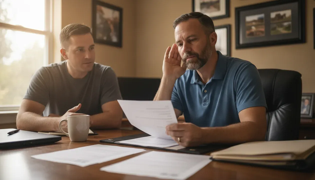 Veteran reviewing evidence for a tinnitus VA rating with a veteran coach
