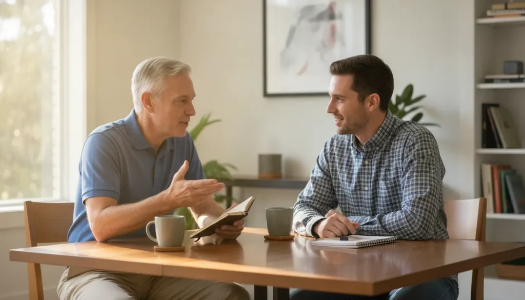 Veteran discussing secondary claim evidence with a peer coach